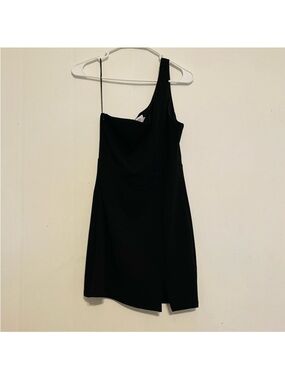 Princess Polly Black One Shoulder Mini Dress
